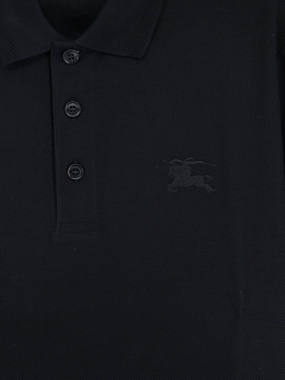 Burberry Men's Cotton Polo Shirt Black