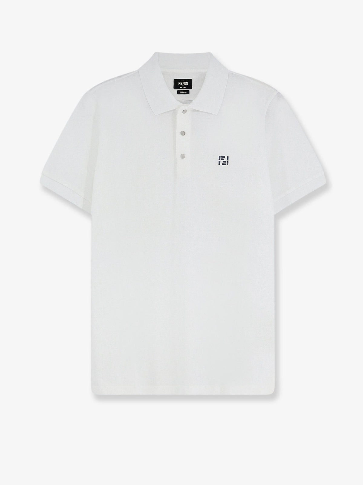 Fendi Men's Cotton Polo Shirt White