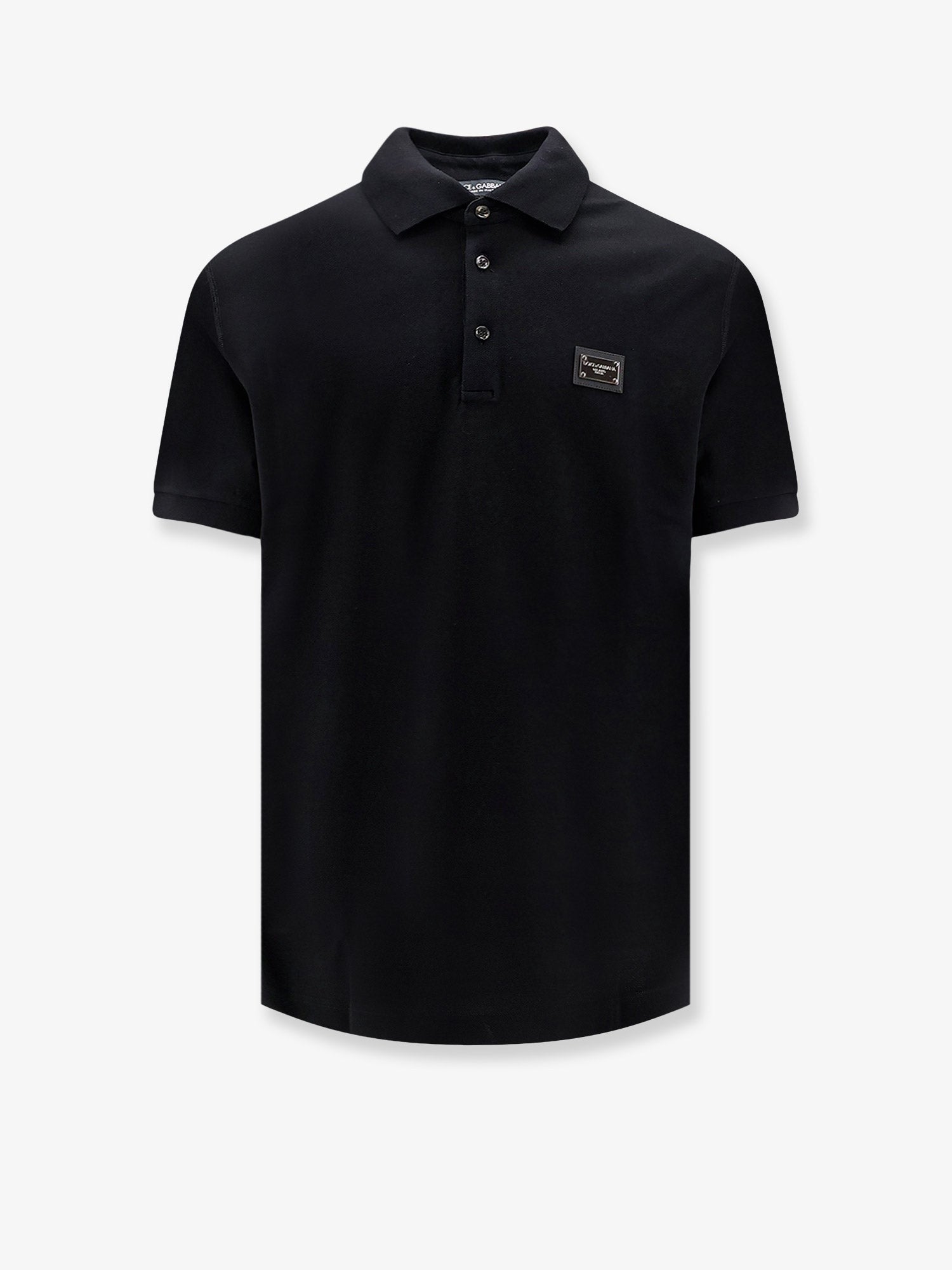 Dolce &amp; Gabbana Men's Plate Polo Shirt Black