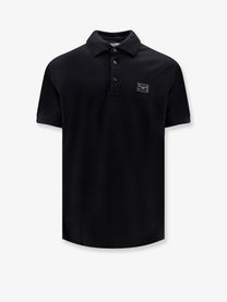 Dolce &amp; Gabbana Men's Plate Polo Shirt Black
