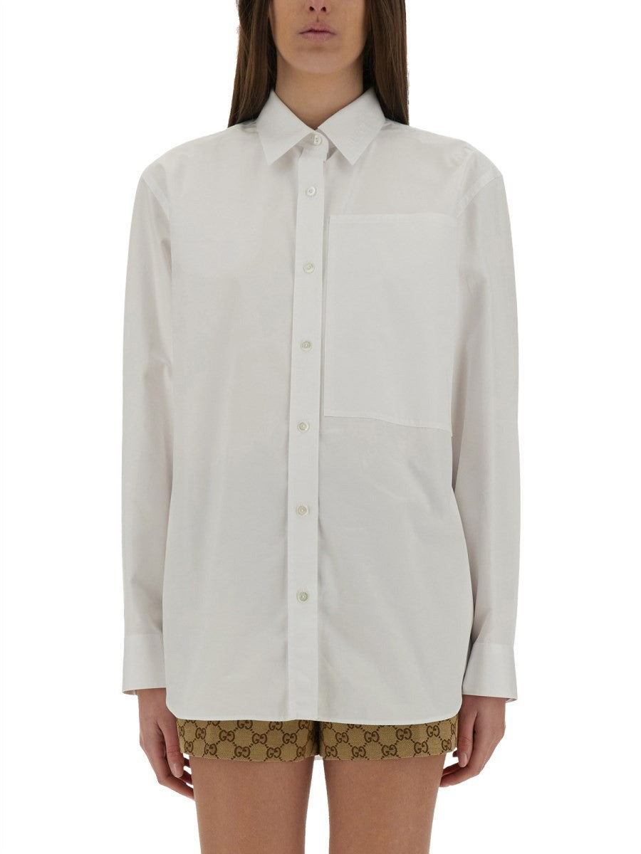 Gucci Women's Cotton Poplin Shirt White
