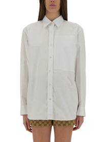 Gucci Women's Cotton Poplin Shirt White