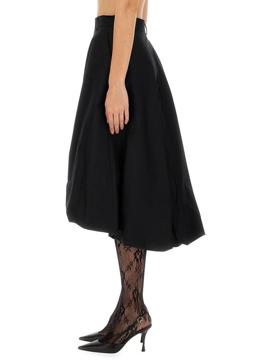 Moschino Women's Cotton Poplin Skirt Black