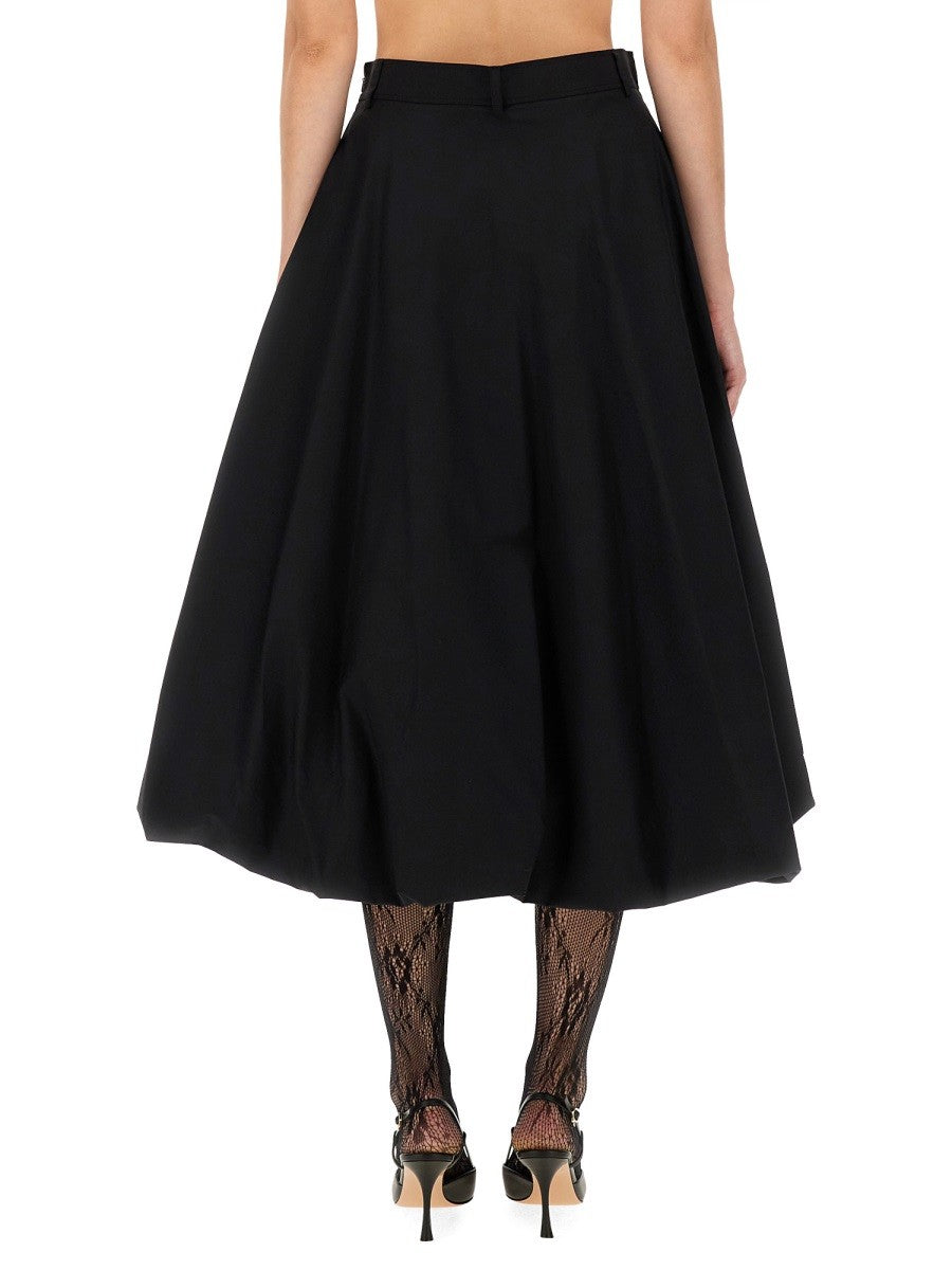 Moschino Women's Cotton Poplin Skirt Black