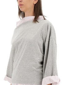Dries Van Noten Women's Cotton Shirt Sweatshirt Grey