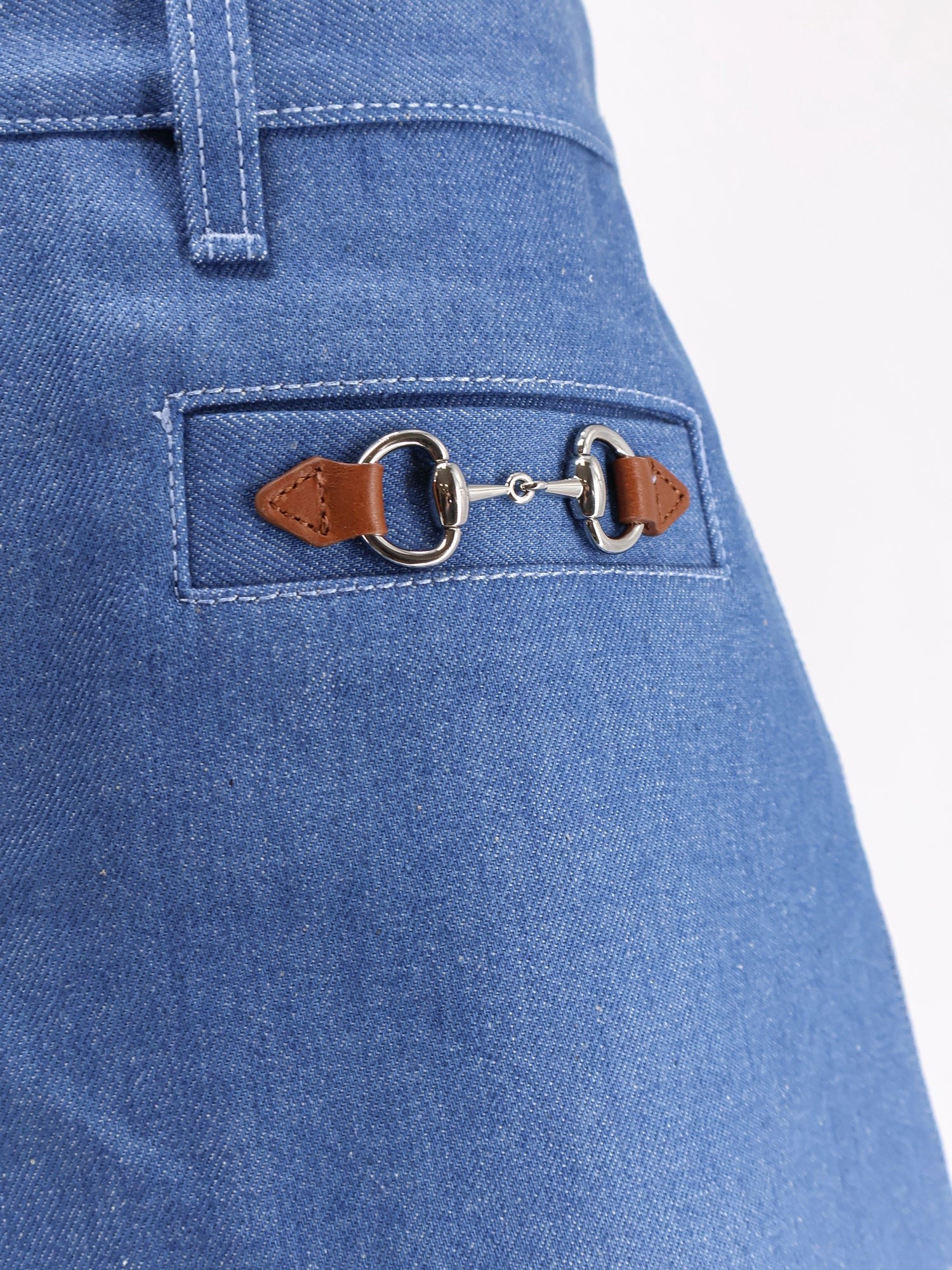 Gucci Women's Morsetto Shorts Blue