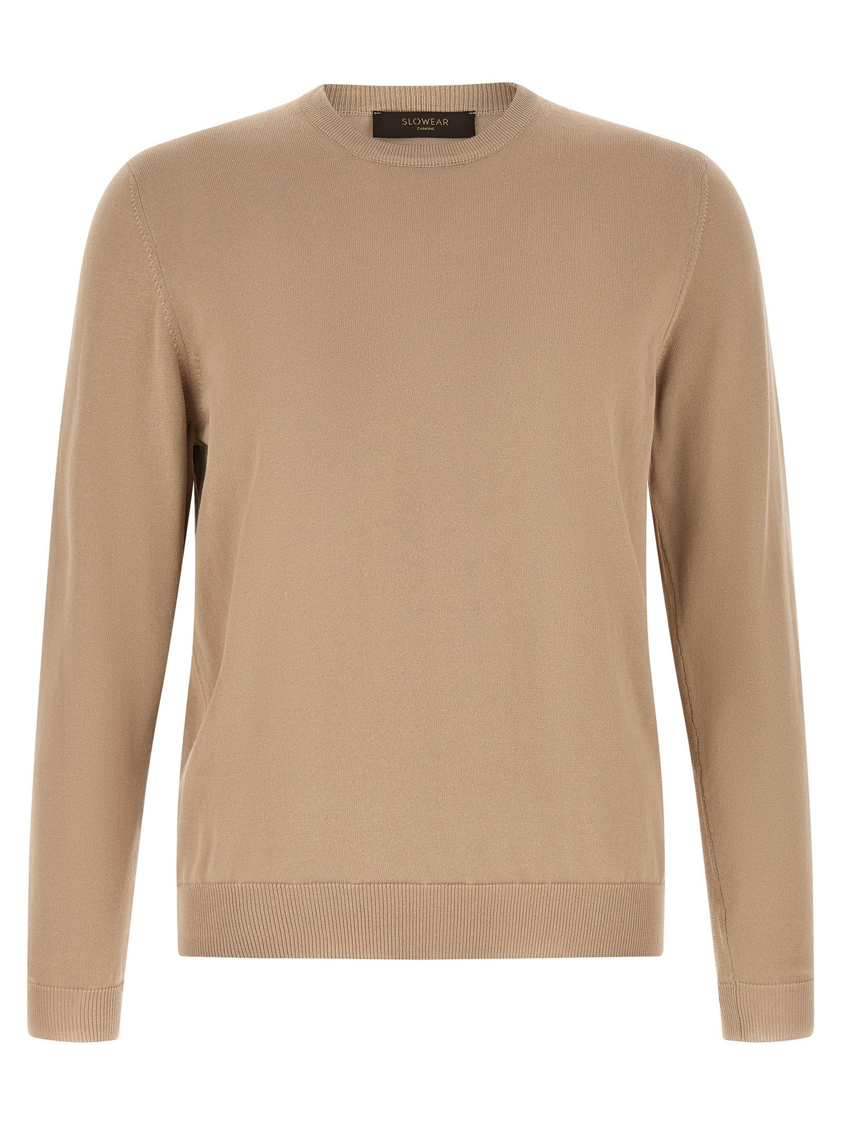 Zanone Cotton Sweater Beige