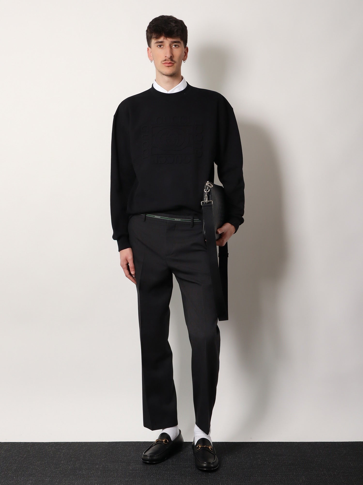 Gucci Men's Incrocio GG Sweatshirt Black