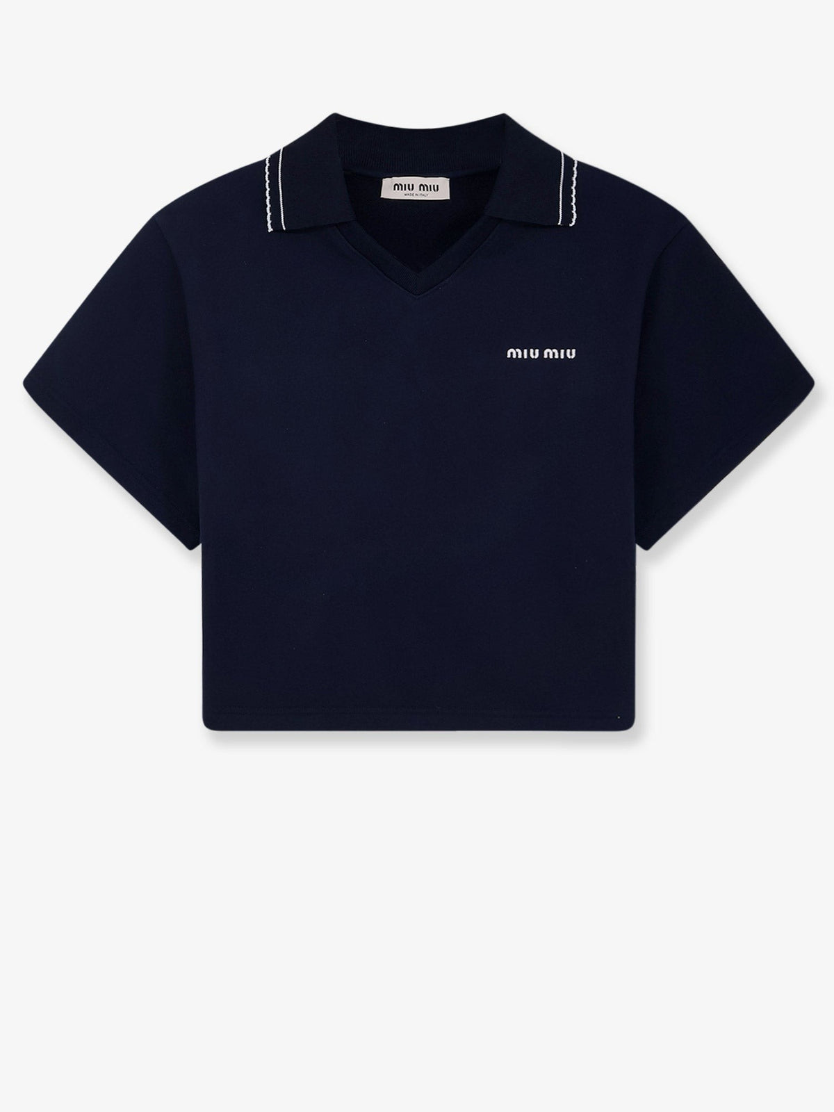 Miu Miu Women's Cotton Sweatshirt Blue