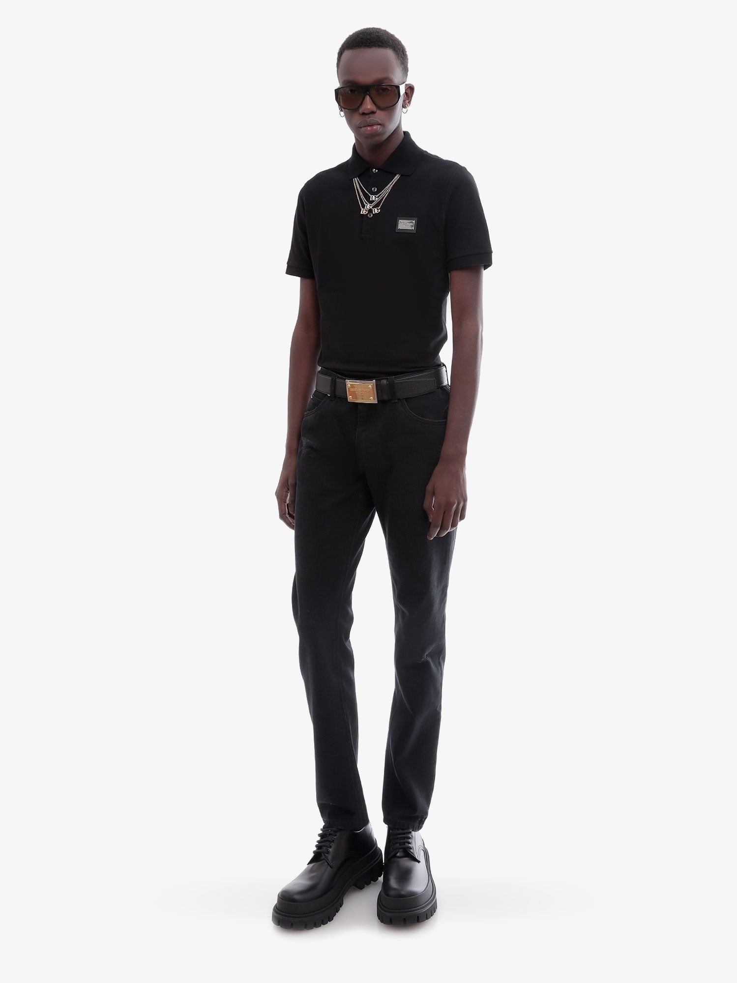 Dolce &amp; Gabbana Men's Polo DG Essential Black