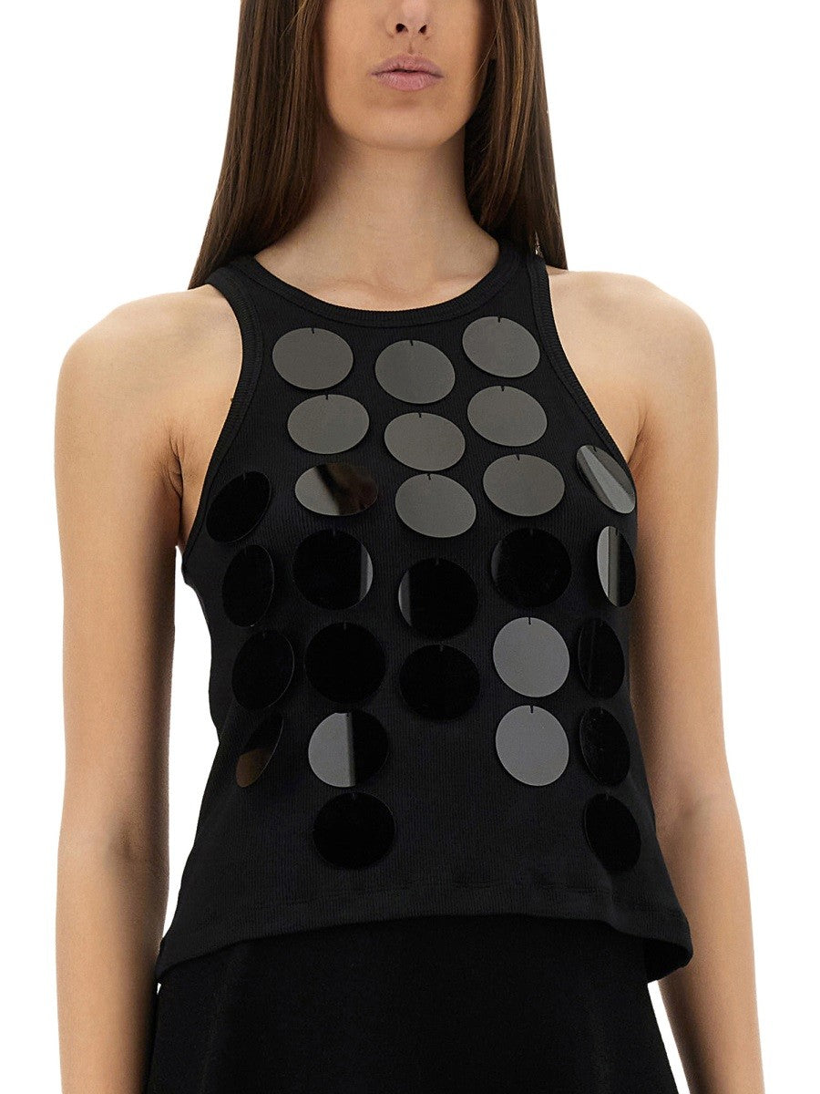 MSGM Women's Cotton Tops Black