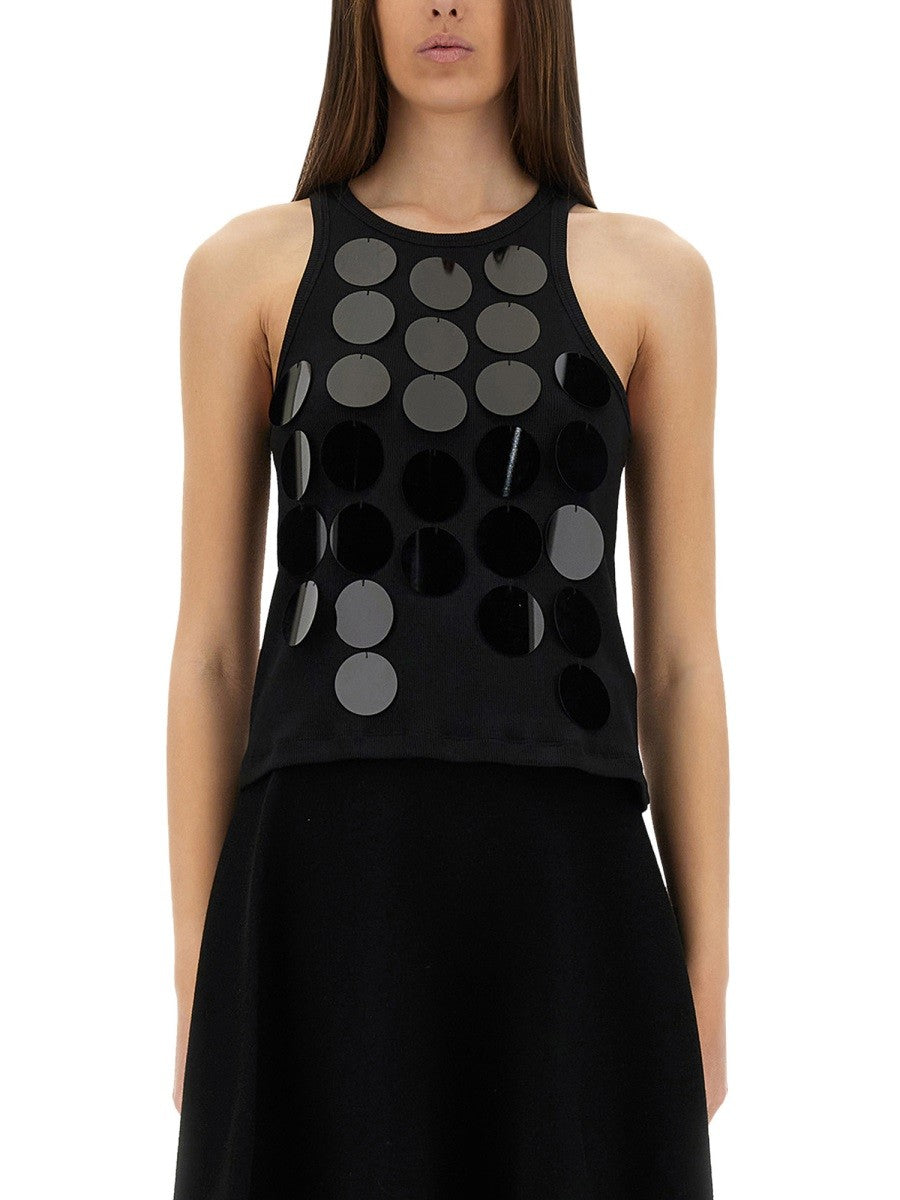 MSGM Women's Cotton Tops Black