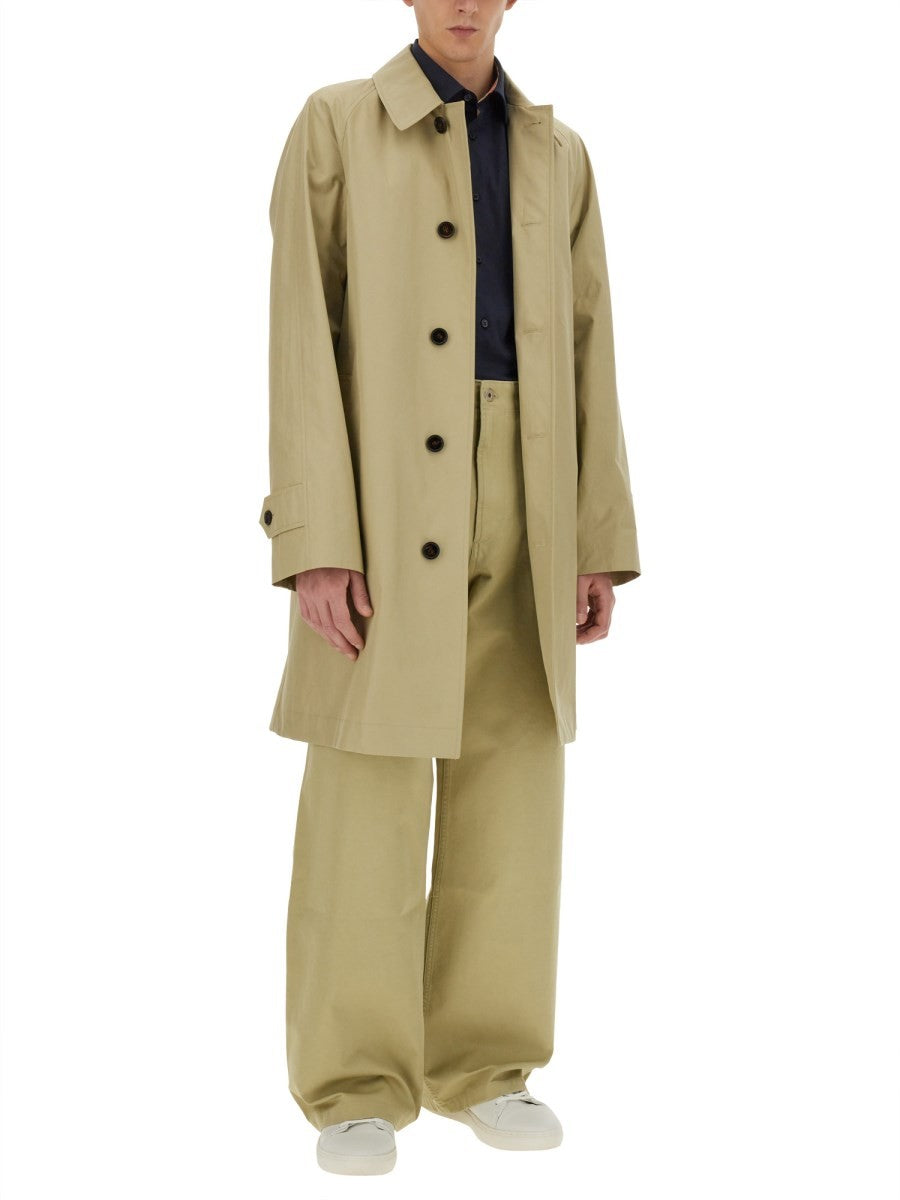 Burberry Men's Cotton Trench Coat Multicolor