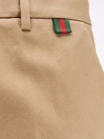 Gucci Men's Web Loop Pants Beige