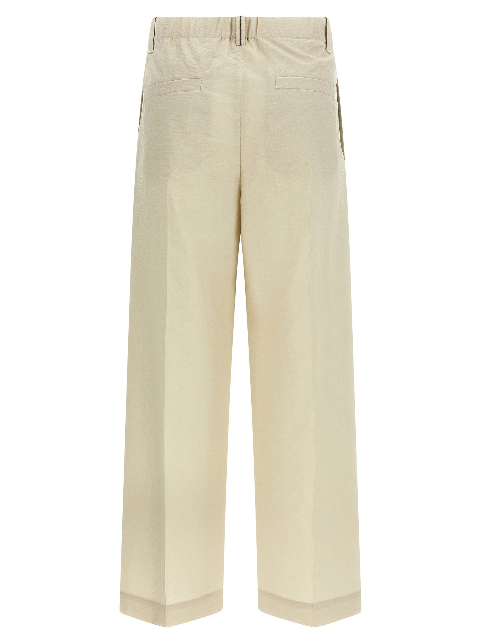 Brunello Cucinelli Women's Cotton Trousers White