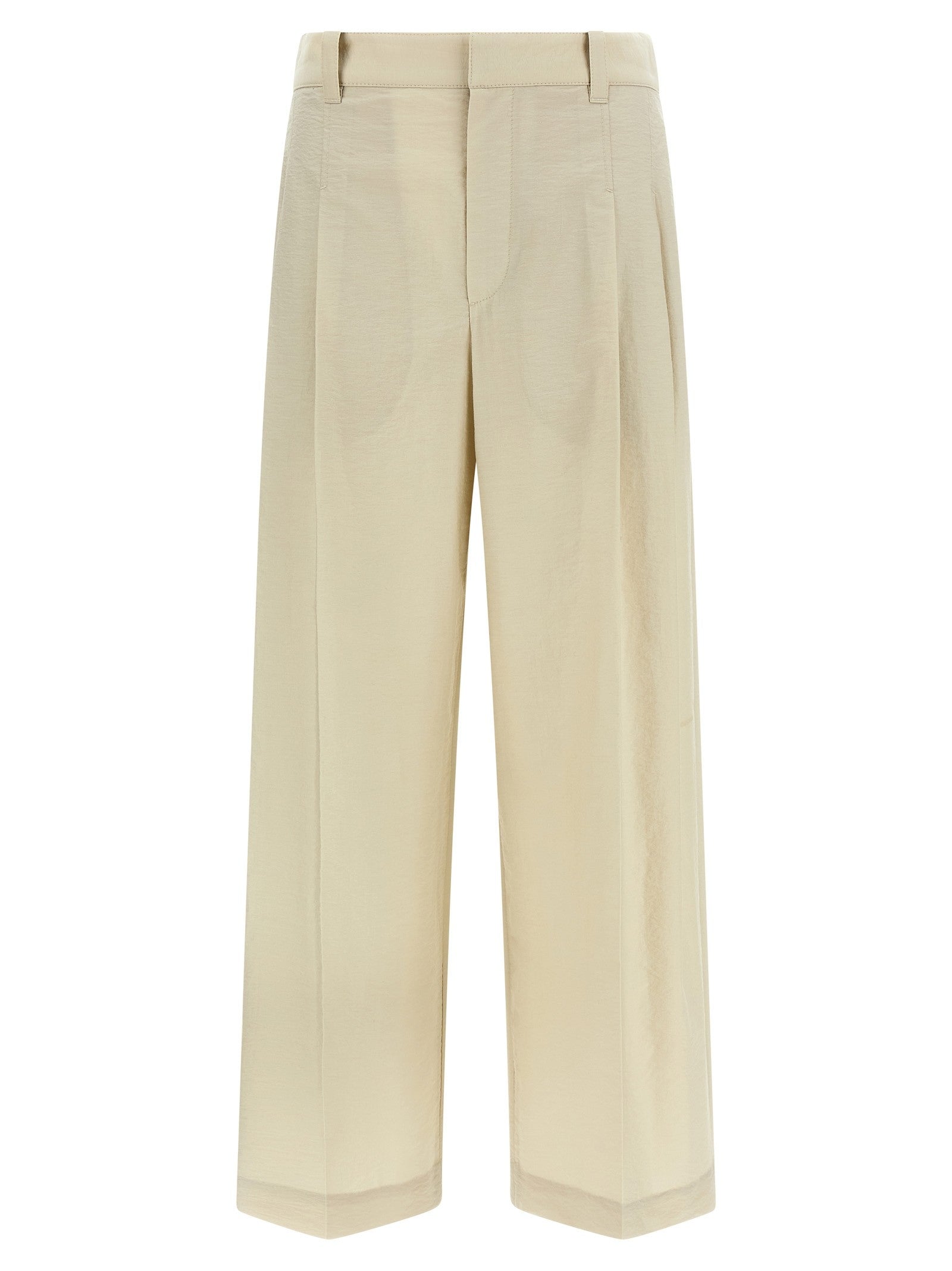 Brunello Cucinelli Women's Cotton Trousers White