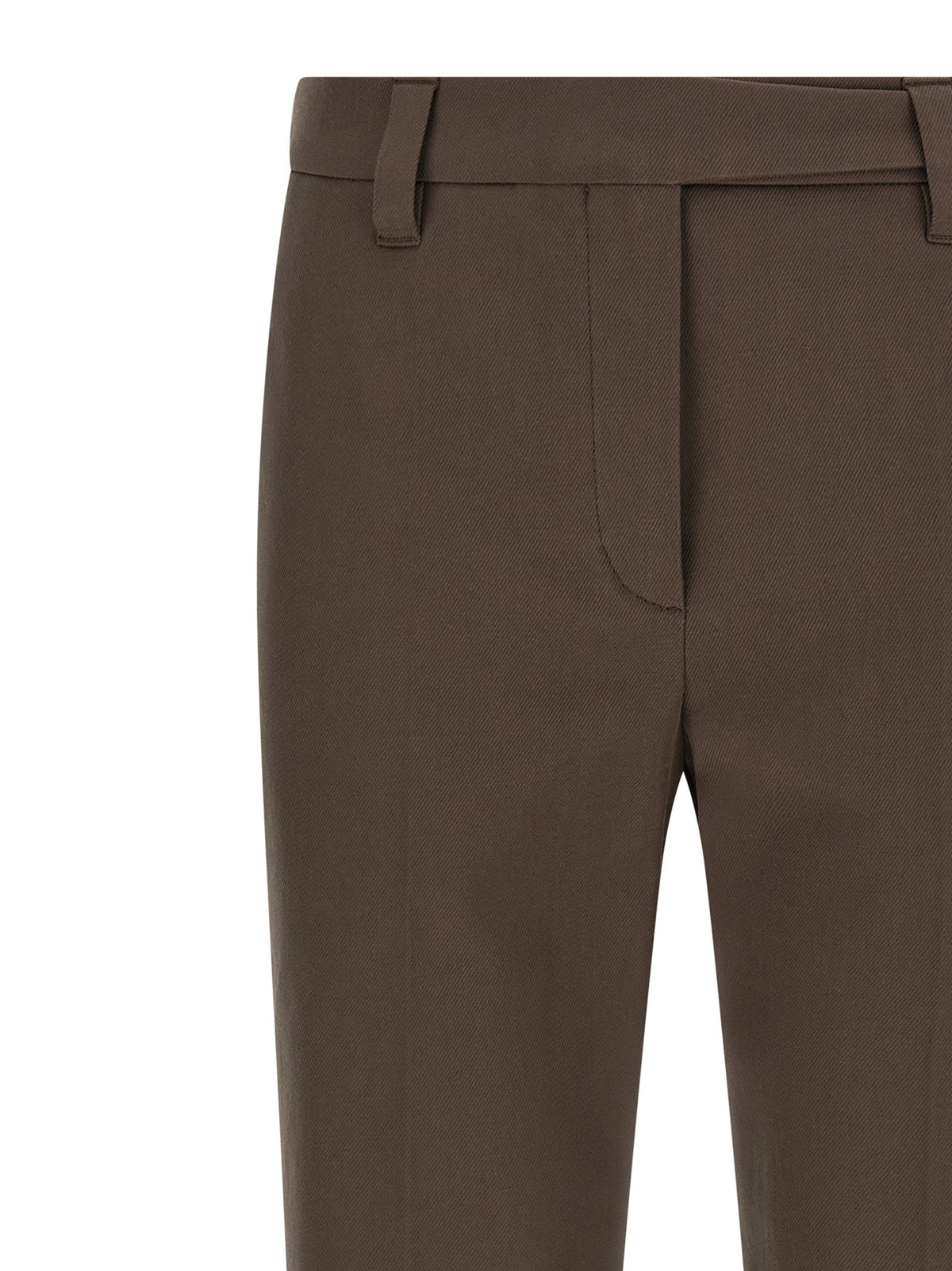 Brunello Cucinelli Cotton Trousers Brown, view 3