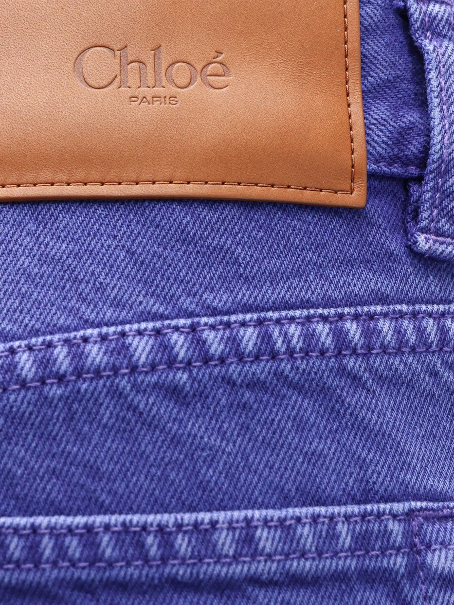 Chloé Women's Cotton Trousers Blue