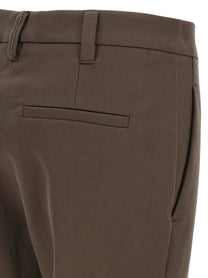 Brunello Cucinelli Cotton Trousers Brown, view 4