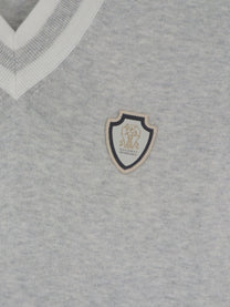 Brunello Cucinelli Men's Heraldic Vest Grey