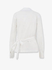 Dries Van Noten Women's Cotton Wrap Shirt White