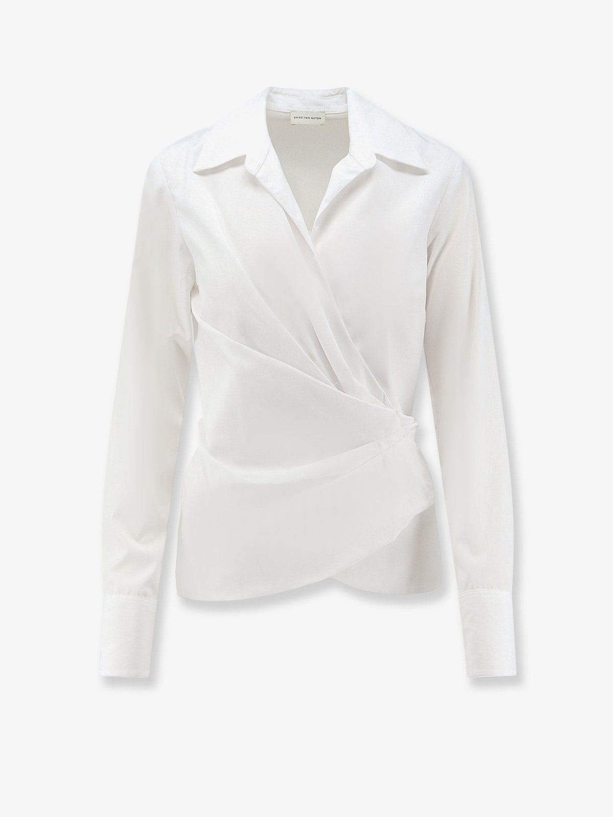 Dries Van Noten Women's Cotton Wrap Shirt White