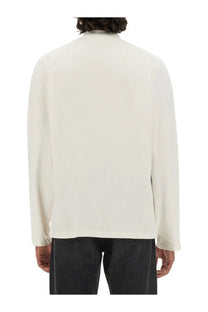 Off-white courrèges men’s shirt with long sleeves subtle texture and clean minimalist design