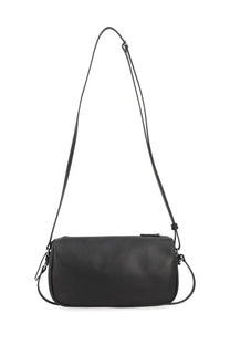 Black leather crossbody bag with sleek minimalist design and adjustable strap courrèges women’s borsa three sixty small black