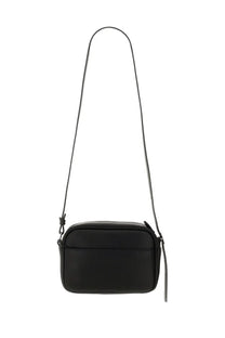 Courrèges women’s camera bag reedition black black leather crossbody bag with sleek minimalist design and adjustable strap