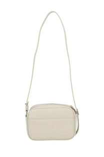 Courrèges women’s reedition naplack bag beige cream leather crossbody bag with minimalist design and adjustable strap