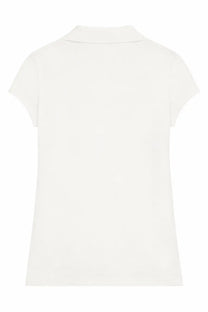 Courrèges women’s sports polo white crisp white short-sleeved shirt with classic collar and minimalist design
