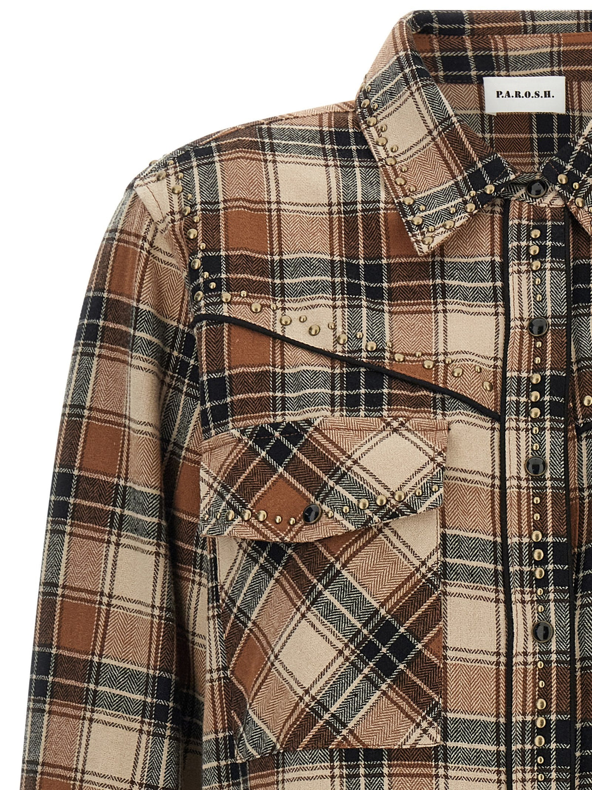 Parosh Cowboy Shirt Brown