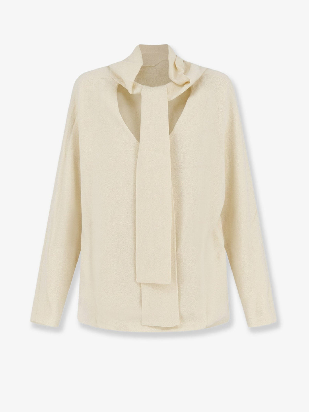Toteme Women's Cowl Neck Viscose Shirt White