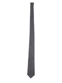 Saint Laurent Men's Cravatta Righe in Jacquard Di Seta Grey