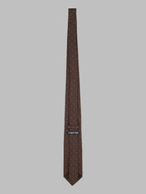 Tom Ford Men's Cravatta in Jacquard DI Seta Brown