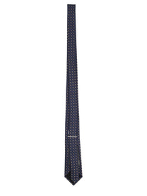 Saint Laurent Men's Cravatta in Jacquard Di Seta Blue