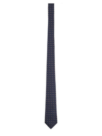 Saint Laurent Men's Cravatta in Jacquard Di Seta Blue