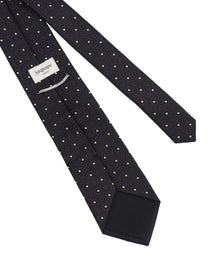 Saint Laurent Men's Cravatta in Jacquard Di Seta Blue