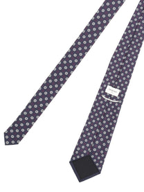 Saint Laurent Men's Cravatta in Jacquard Di Seta Blue