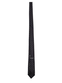 Saint Laurent Men's Cravatta in Jacquard Di Seta Blue