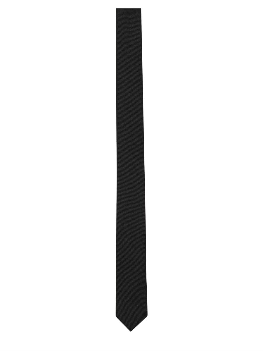 Saint Laurent Unisex Cravatta in Seta Black