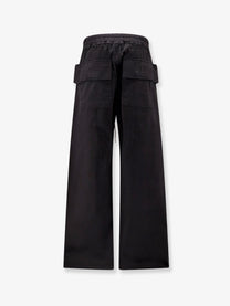 DRKSHDW Men's Creatch Wide Cotton Cargo Trousers Black