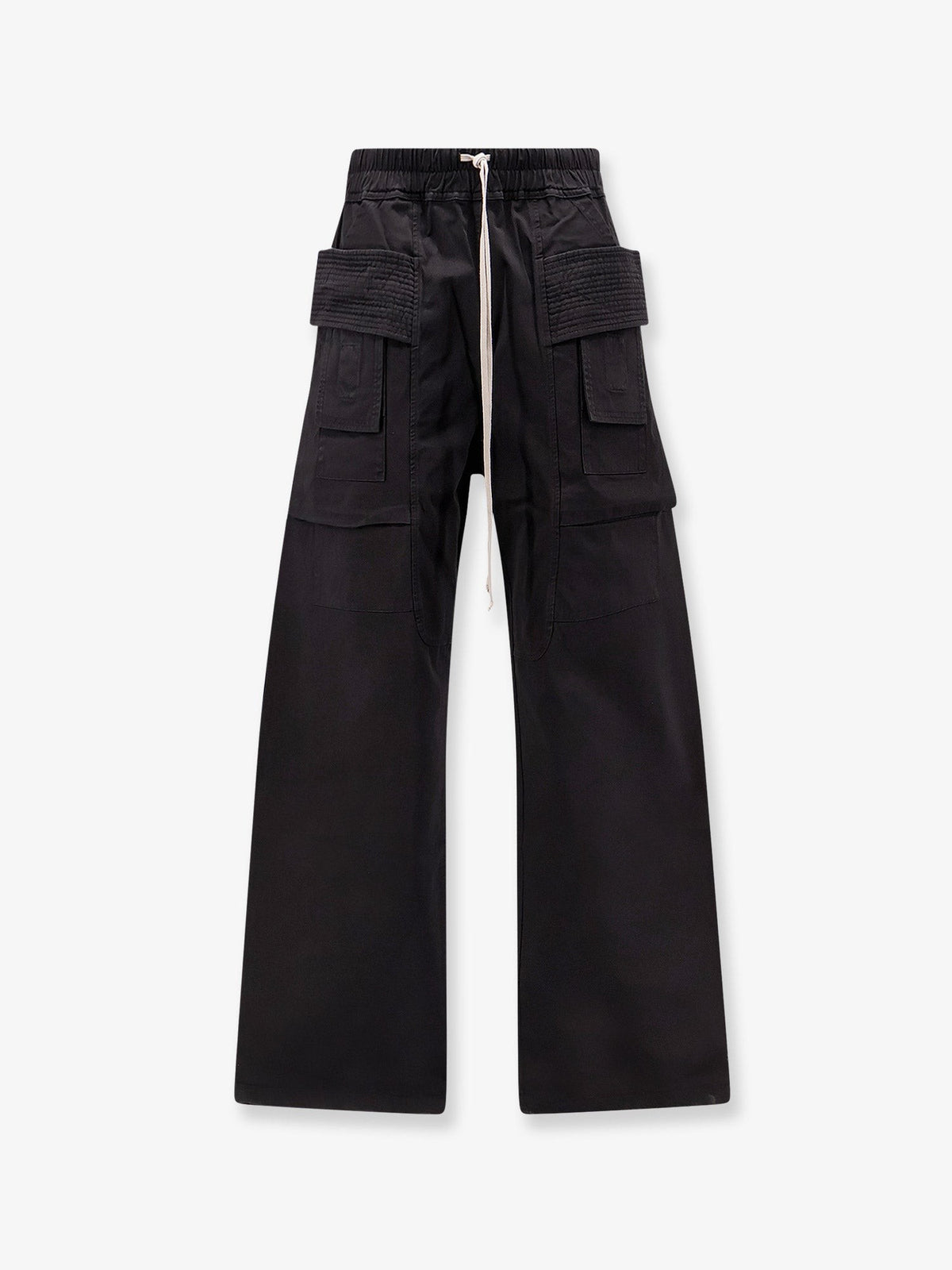 DRKSHDW Men's Creatch Wide Cotton Cargo Trousers Black