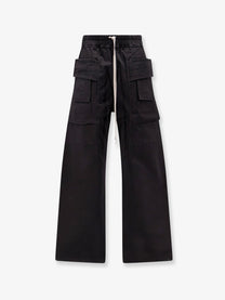 DRKSHDW Men's Creatch Wide Cotton Cargo Trousers Black
