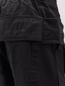 DRKSHDW Men's Creatch Wide Cotton Cargo Trousers Black