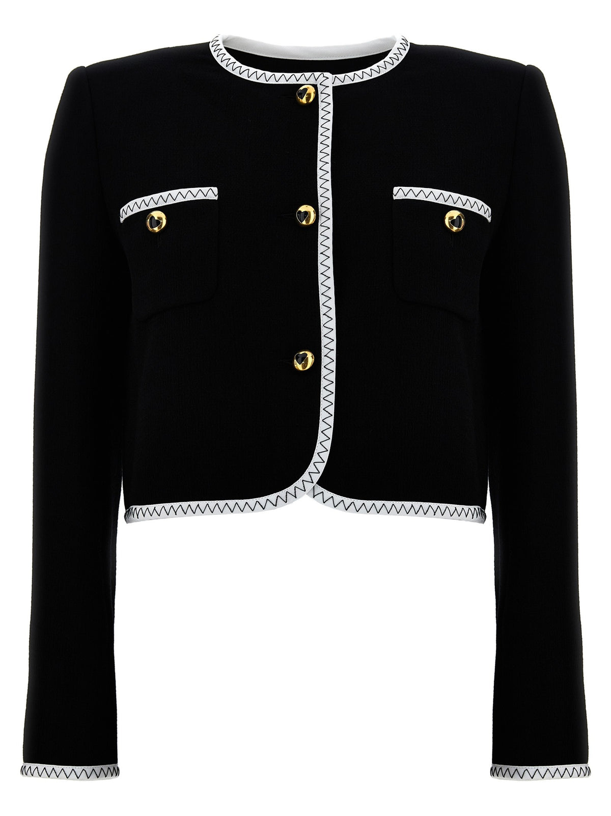 Moschino Crepe Short Jacket White