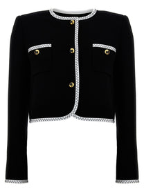 Moschino Crepe Short Jacket White