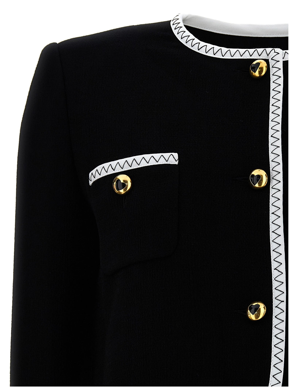 Moschino Crepe Short Jacket White