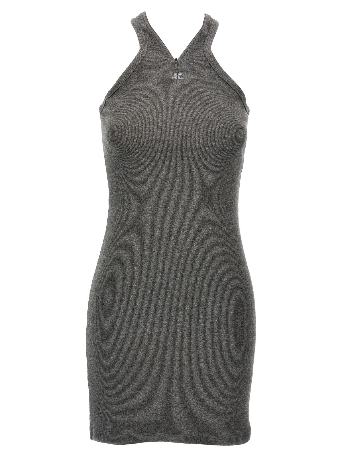 courrèges Criss Cross 90s Mini Dress Grey