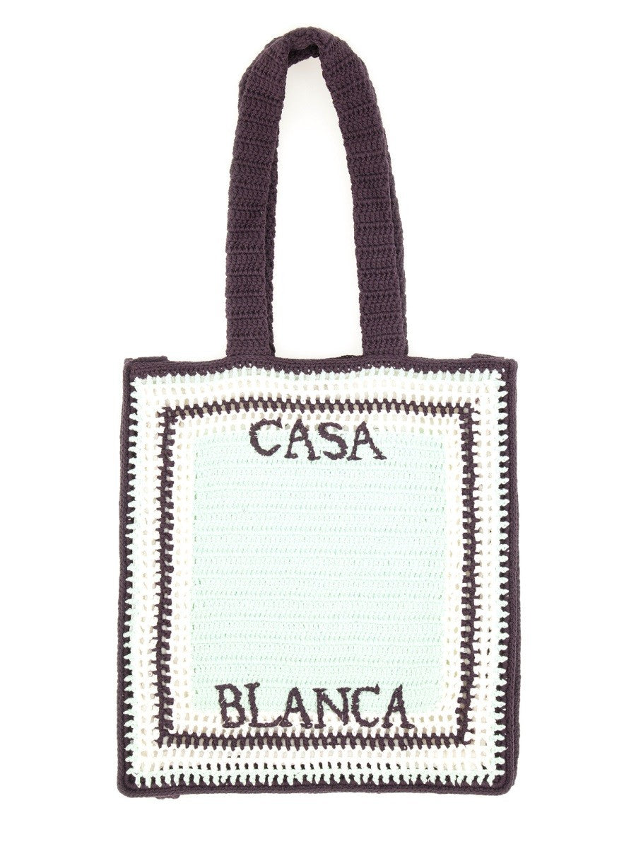 Casablanca Men's Crochet Bag Purple